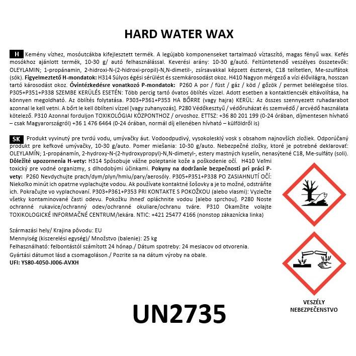 HARD WATER WAX