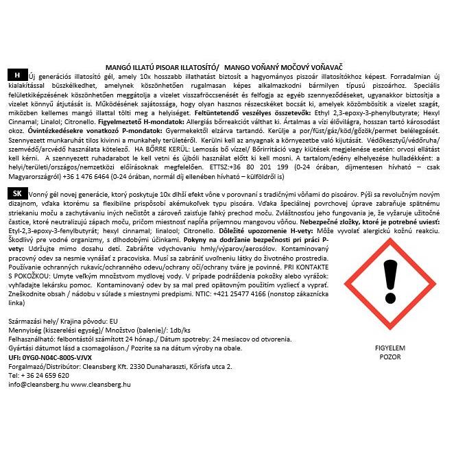 MANGÓ ILLATÚ PISOAR ILLATOSÍTÓ