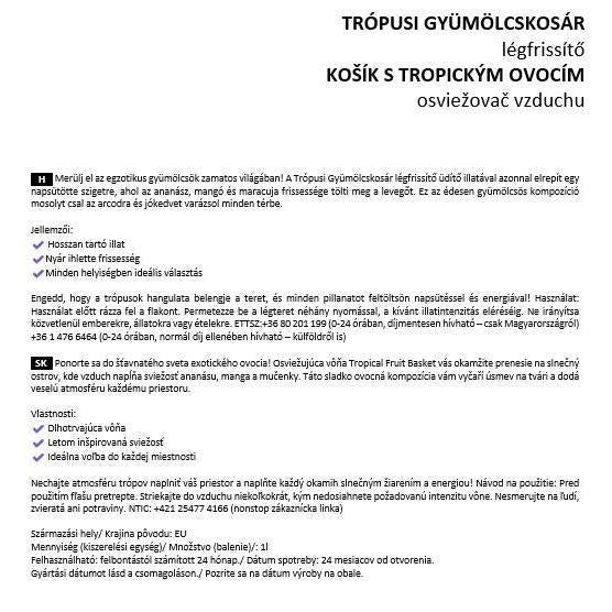 TRÓPUSI GYÜMÖLCSKOSÁR