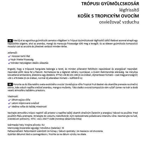TRÓPUSI GYÜMÖLCSKOSÁR