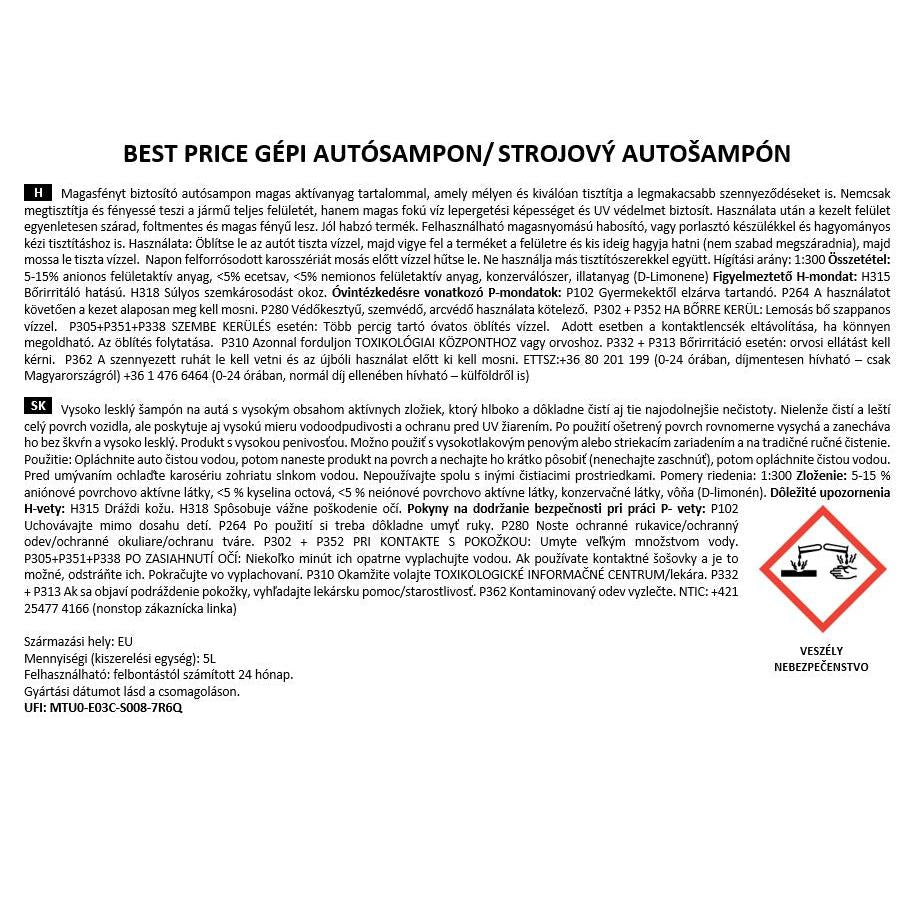 BEST PRICE GÉPI AUTÓSAMPON