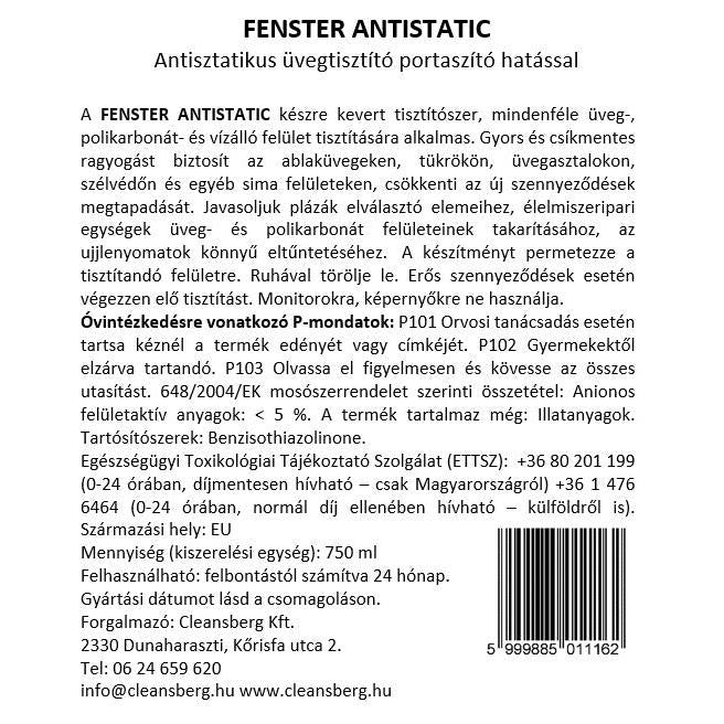 FENSTER ANTISTATIC