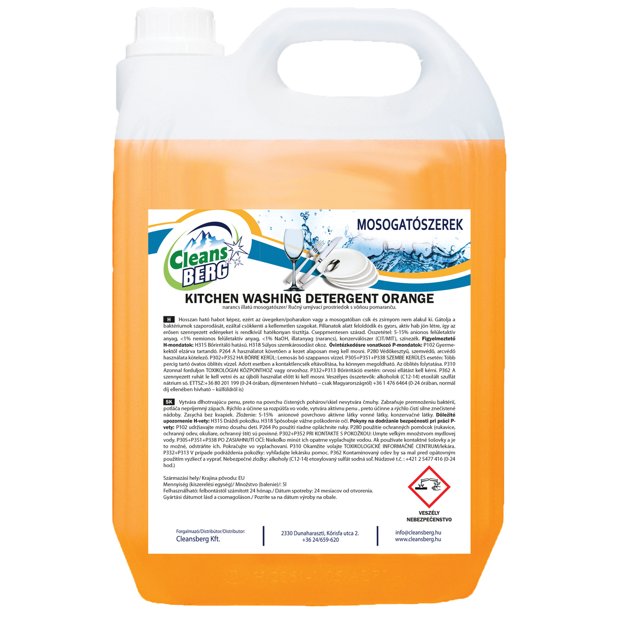 KITCHEN WASHING DETERGENT ORANGE