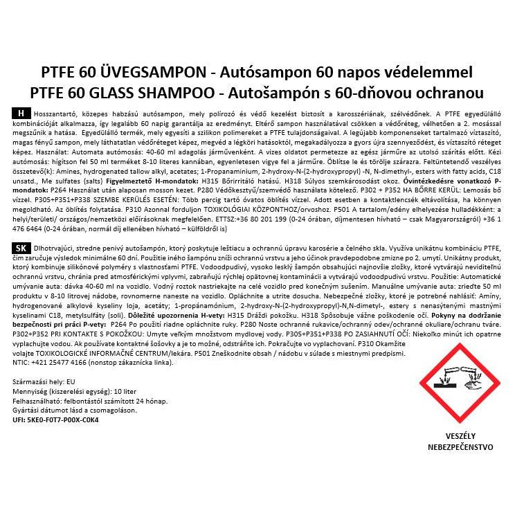 PTFE 60 ÜVEGSAMPON
