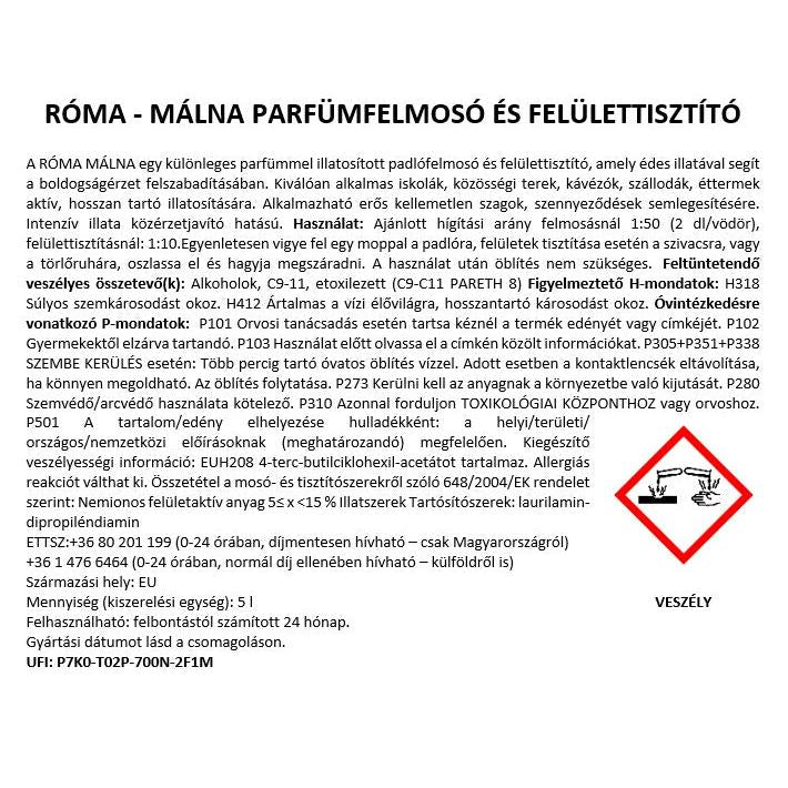 RÓMA - MÁLNA PARFÜMFELMOSÓ ÉS FELÜLETTISZTÍTÓ